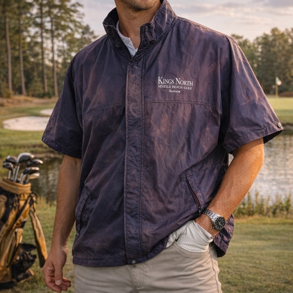 Vintage Sunice Kings North Myrtle Beach Golf Windbreaker Jacket Mens‎ XL Purple
